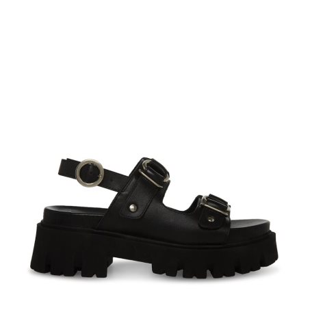 Sandalias de Plataforma Steve Madden Garrick Cuero Mujer Negras | ES QM4093